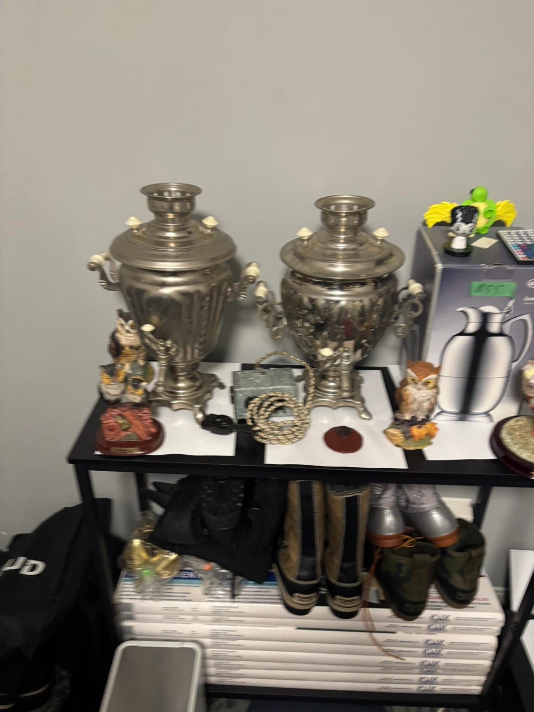 Two vintage style silver tea samovars - photo 3