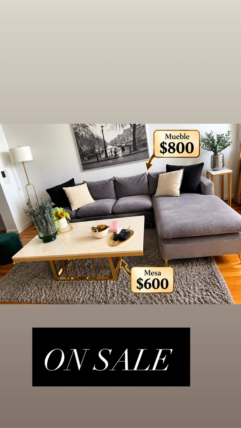Gray L-Shaped Sectional Sofa