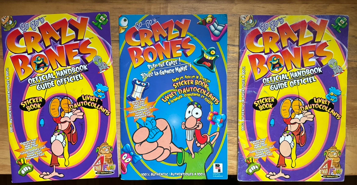 Vintage Go-Go’s Crazy Bones Official Handbooks / Sticker Books