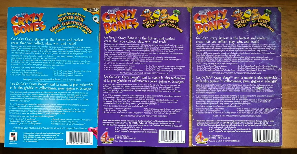 Vintage Go-Go’s Crazy Bones Official Handbooks / Sticker Books - photo 2