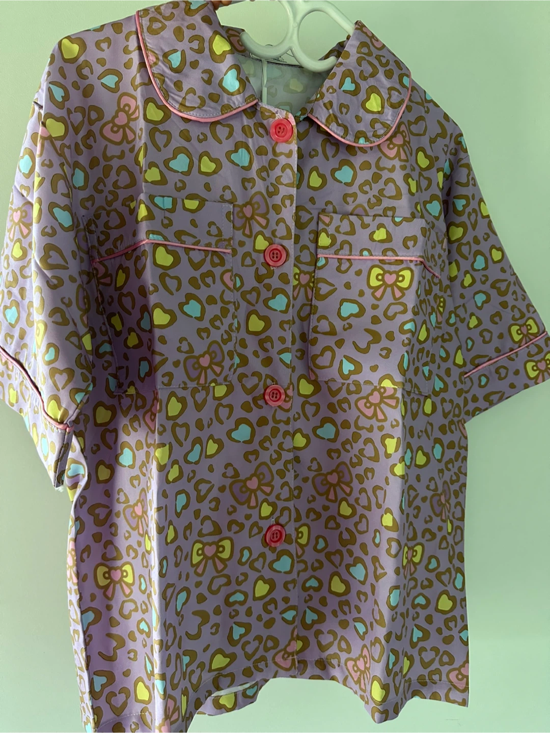 New Pajama Set with Bow and Heart Print - photo 4