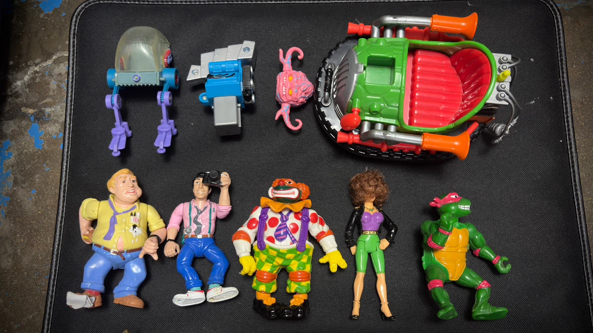 Vintage TMNT Lot - 19 Figures, Vehicles, Accessories, Trays - photo 4