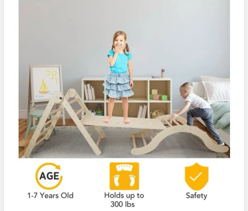 New Pikler Triangle Climbing Set 5 in 1 Beech Wood - photo 2
