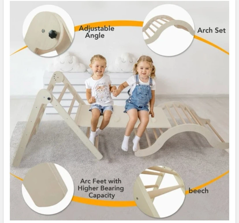 New Pikler Triangle Climbing Set 5 in 1 Beech Wood - photo 4