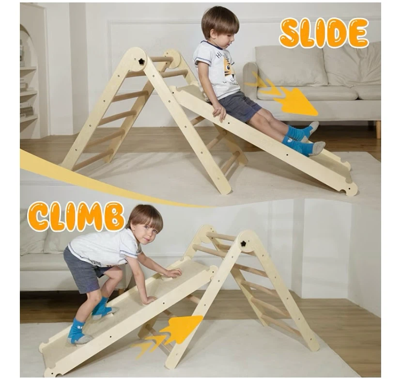 New Pikler Triangle Climbing Set 5 in 1 Beech Wood - photo 5