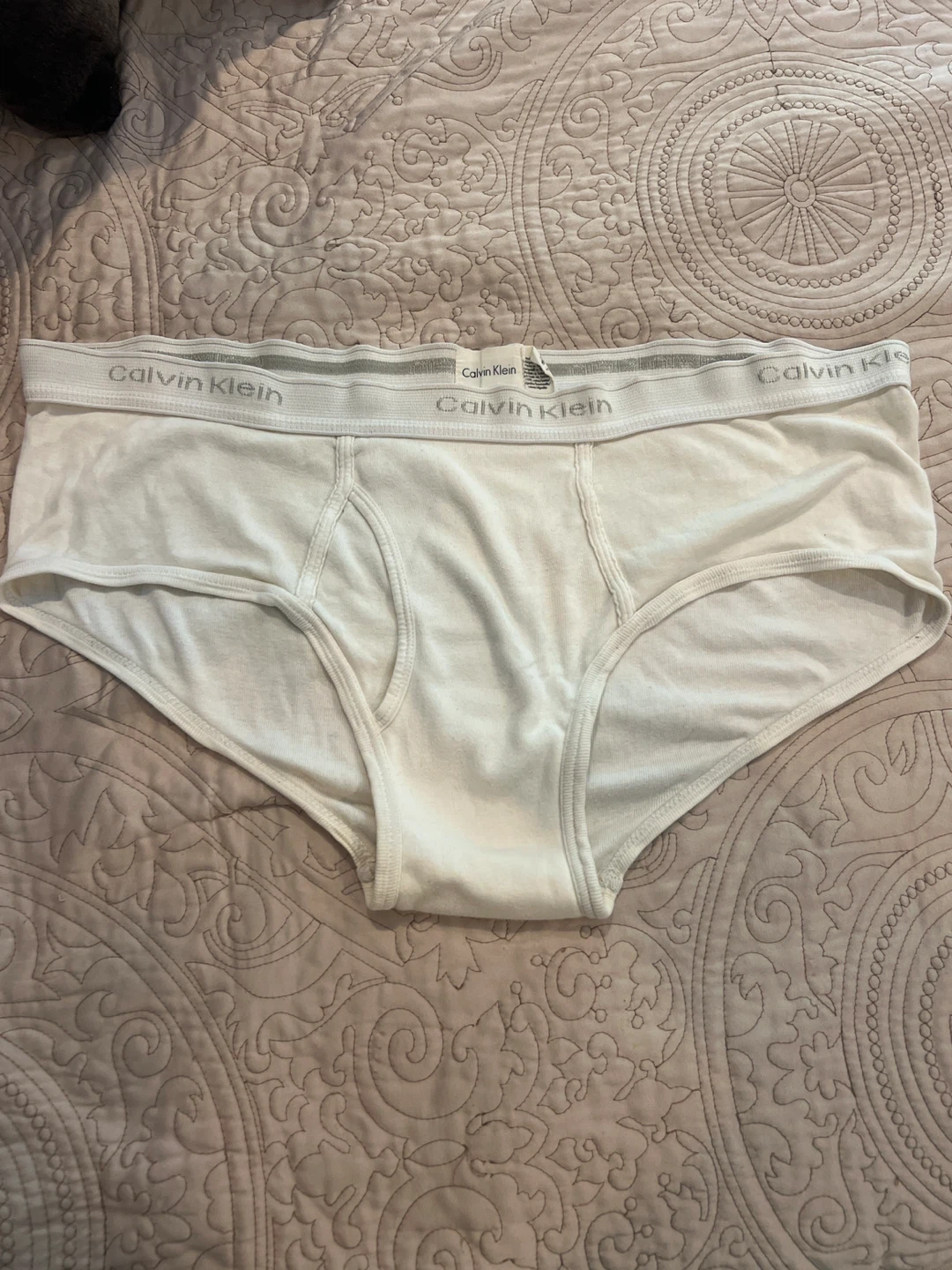 Calvin Klein white briefs, size 36