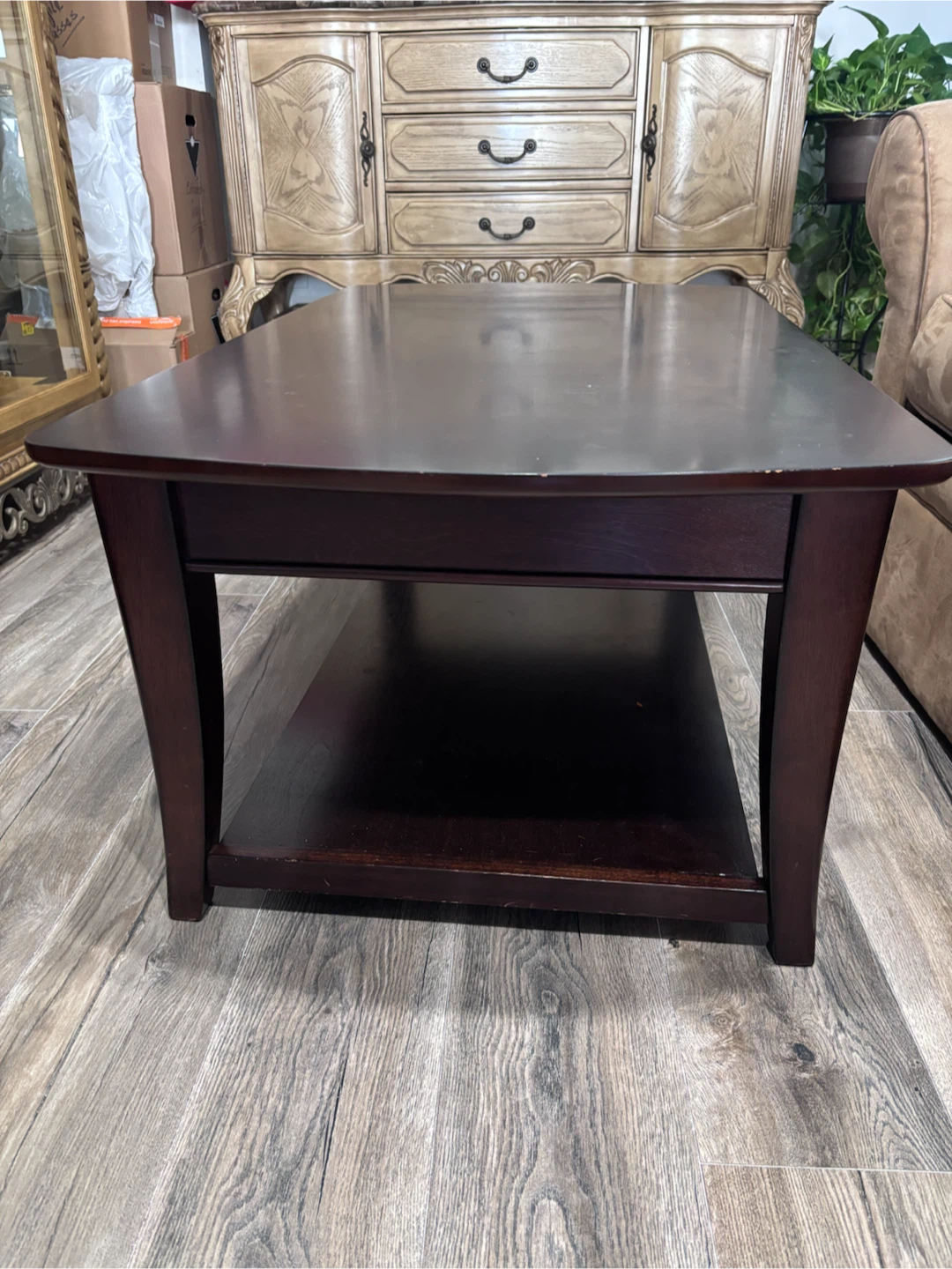 Dark Wood Lift-Top Coffee Table - photo 4