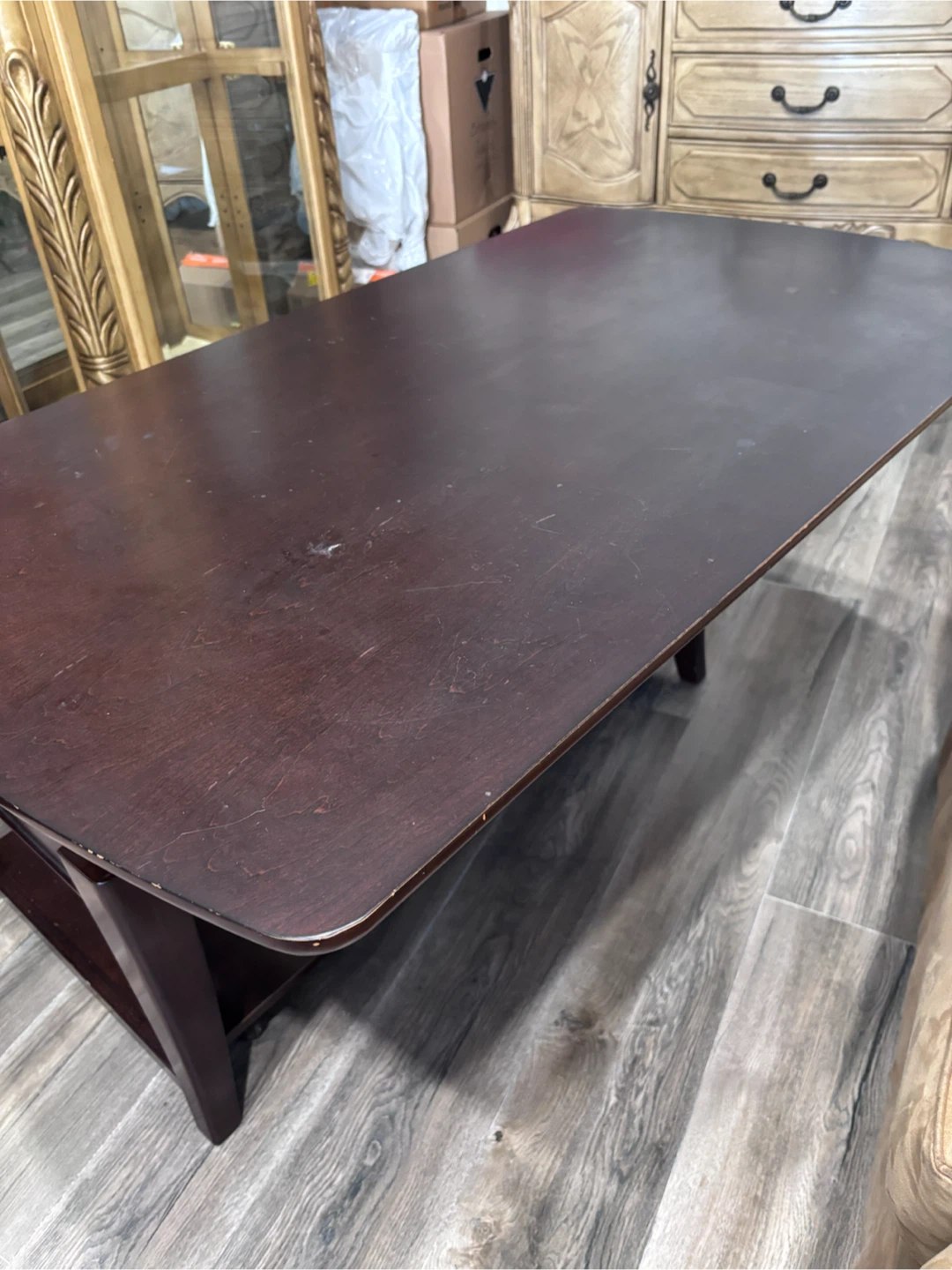 Dark Wood Lift-Top Coffee Table - photo 5