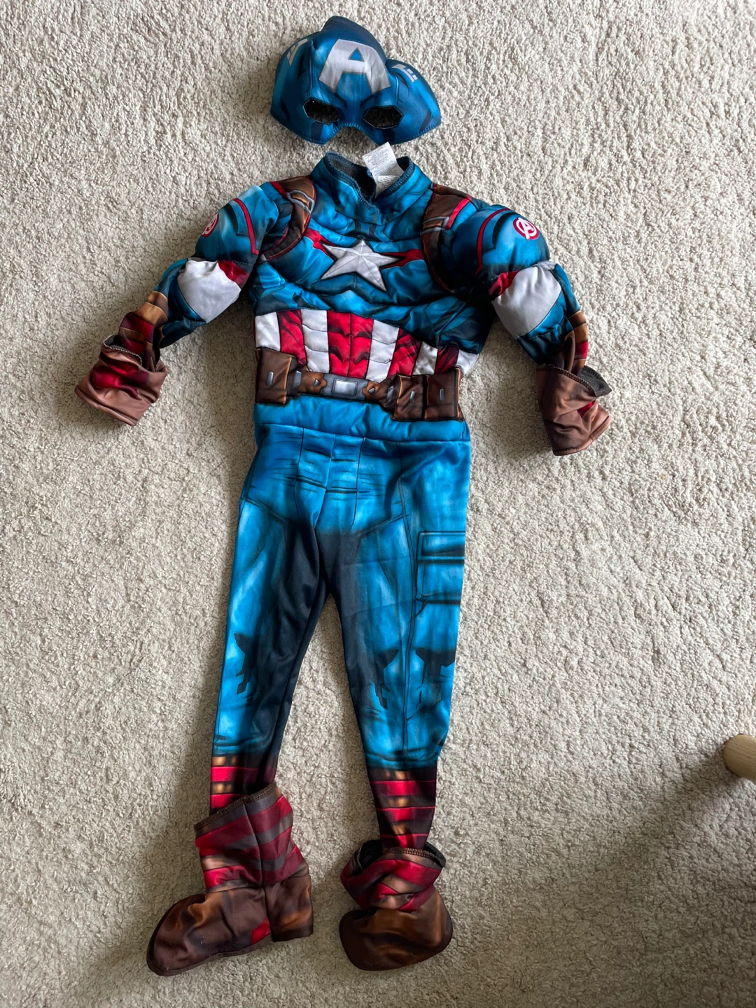 Kids Captain America Costume with Mask 2-3years old