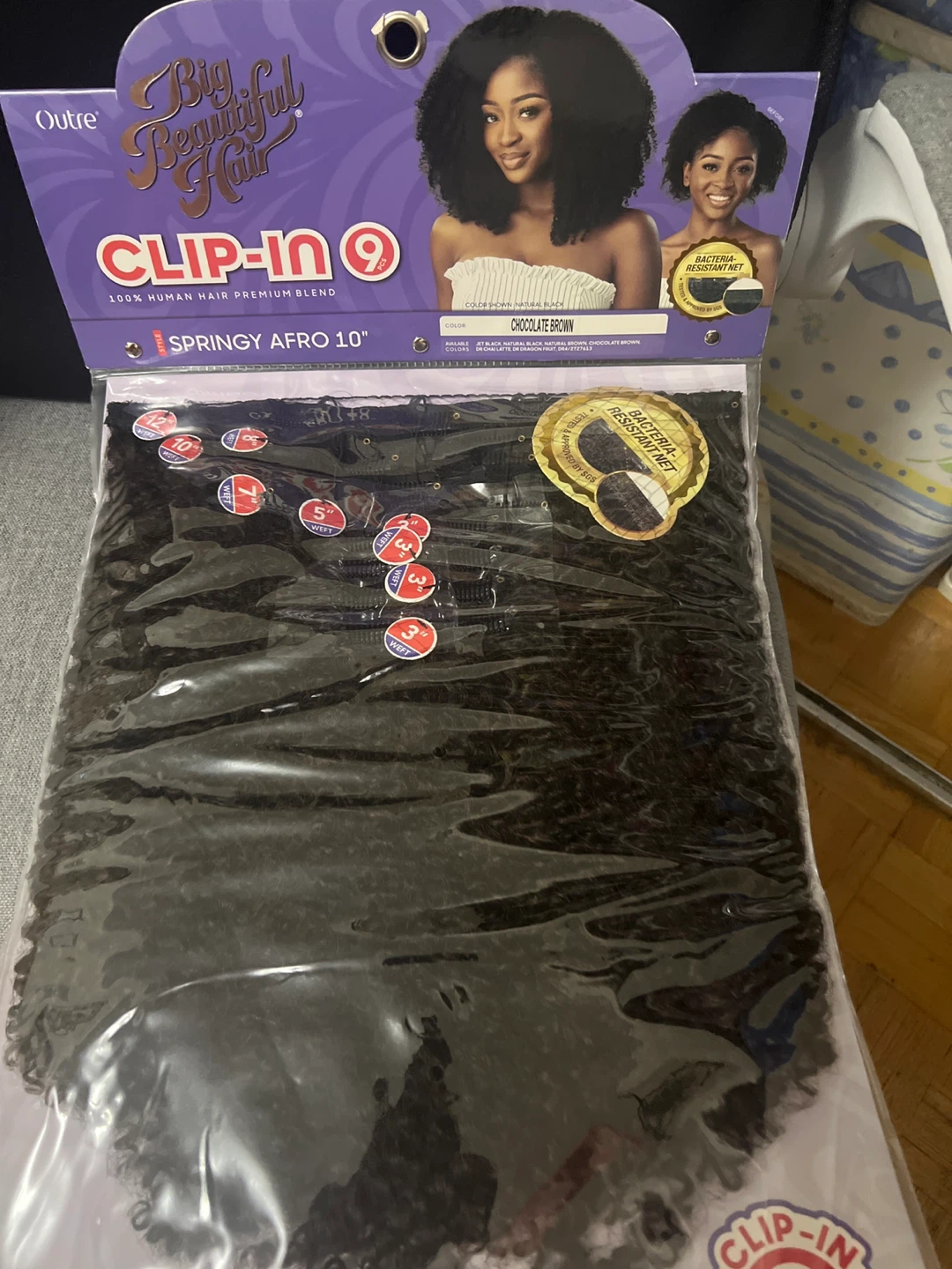 Outre Big Beautiful Hair Springy Afro 10 inch Clip-ins