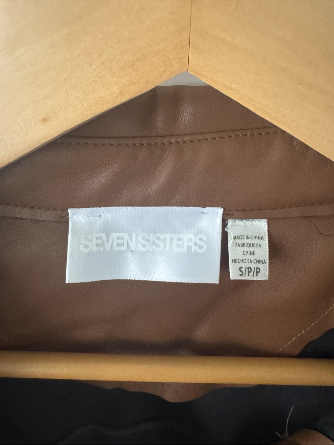 Seven Sisters Brown Faux Leather Jacket - photo 2