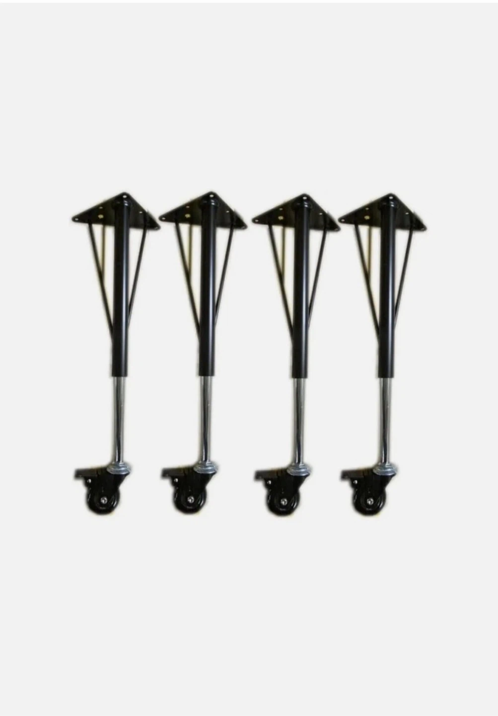 Set of 4 Adjustable Furniture Legs with Casters