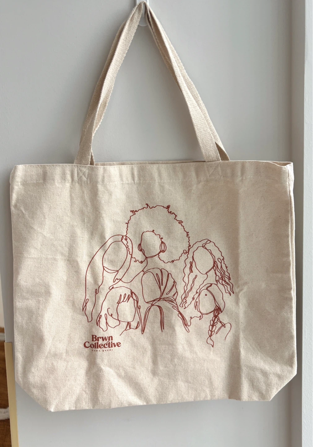 Brown Collective canvas tote bag