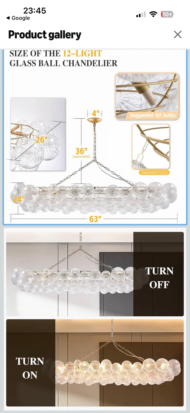 Longree Nordic Bubble Glass Chandelier - photo 5
