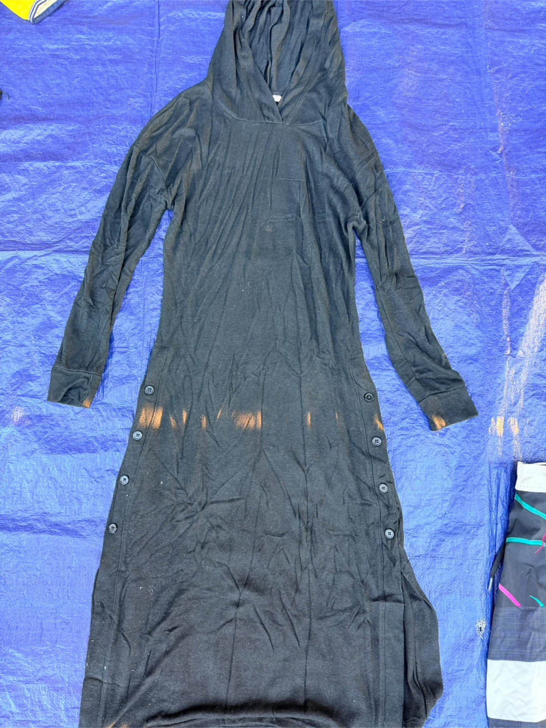 La Vie en Rose Black Hooded Dress Size XS