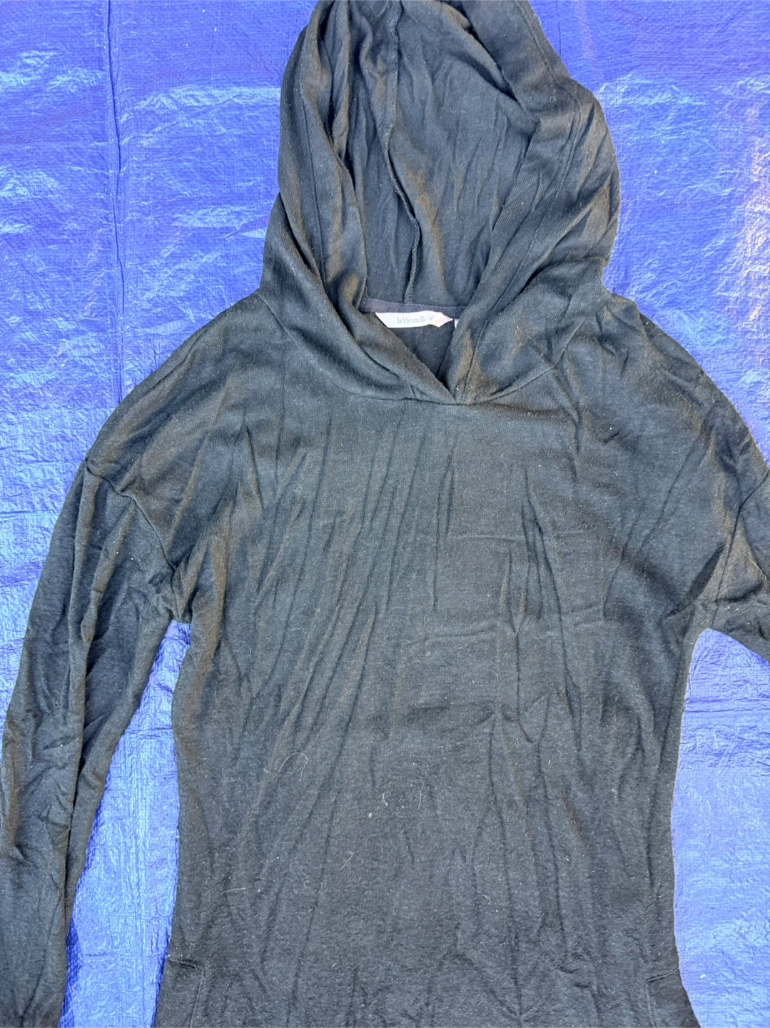 La Vie en Rose Black Hooded Dress Size XS - photo 2