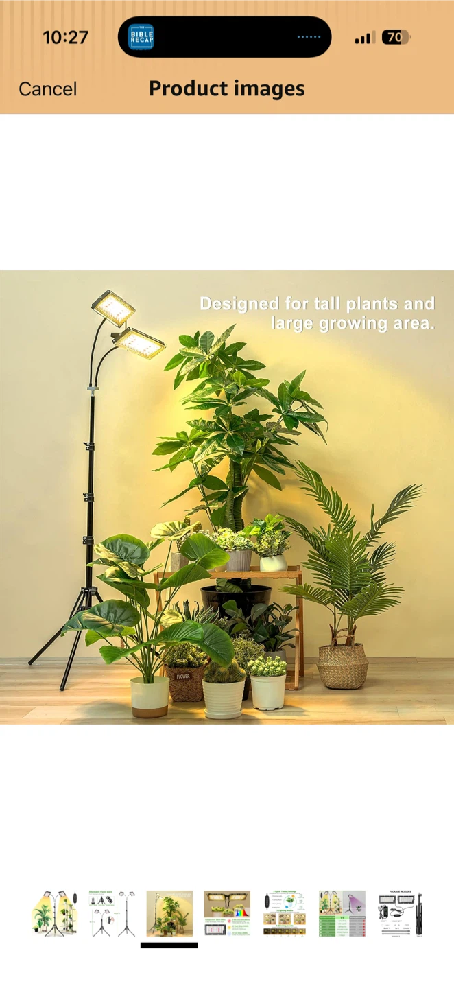 Full Spectrum LED Plant Grow Light with Tripod Stand - photo 5