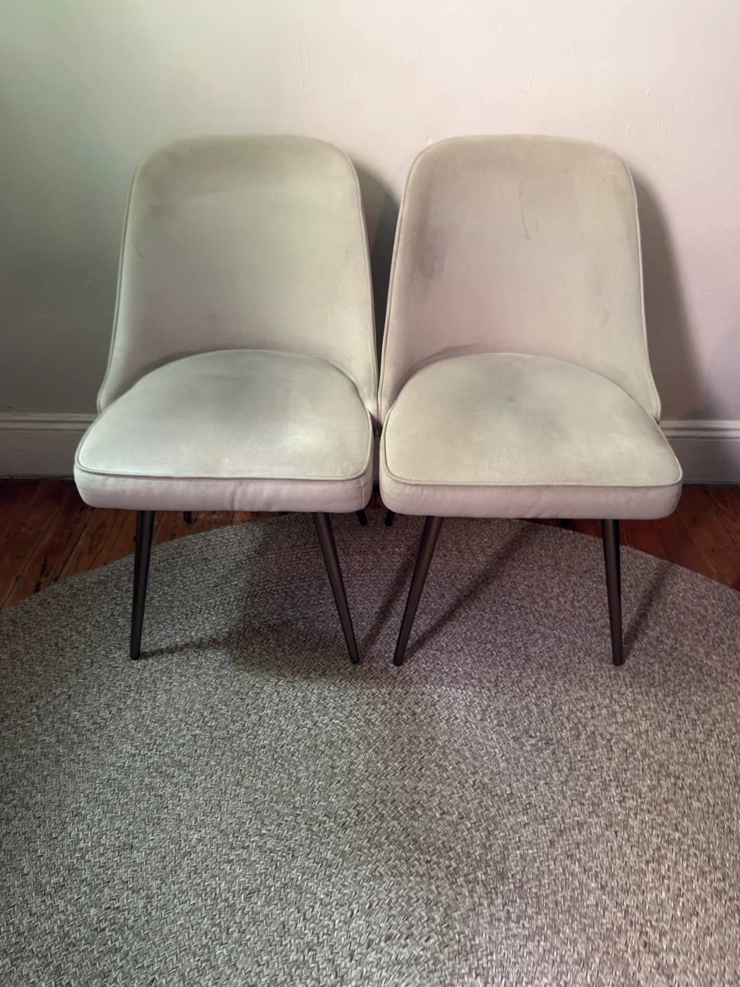 West Elm Swivel Office Chairs and two Lucite side tables - photo 3