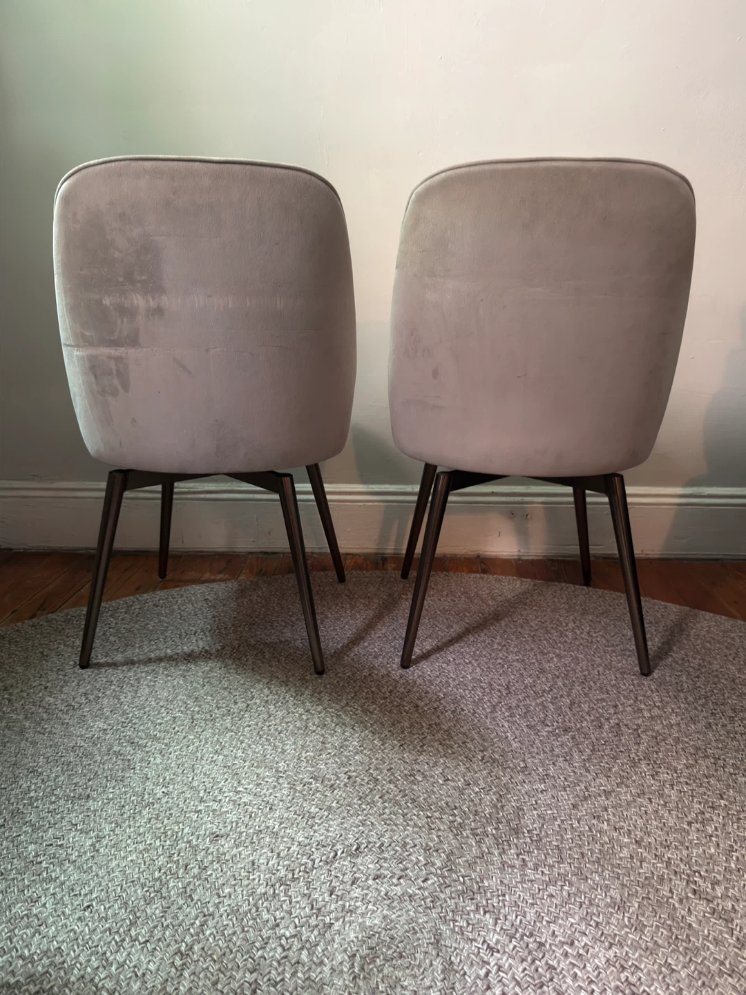 West Elm Swivel Office Chairs and two Lucite side tables - photo 5