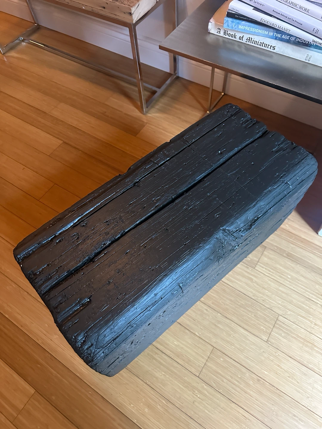 VINTAGE BARN BEAM RECLAIMED WOOD BENCH SEAT / COFFEE TABLE - photo 2