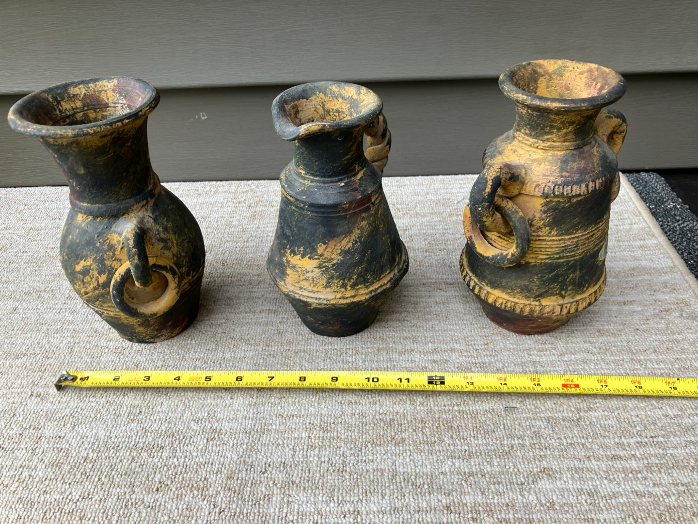 Set of 3 Rustic Terracotta Vases - photo 2