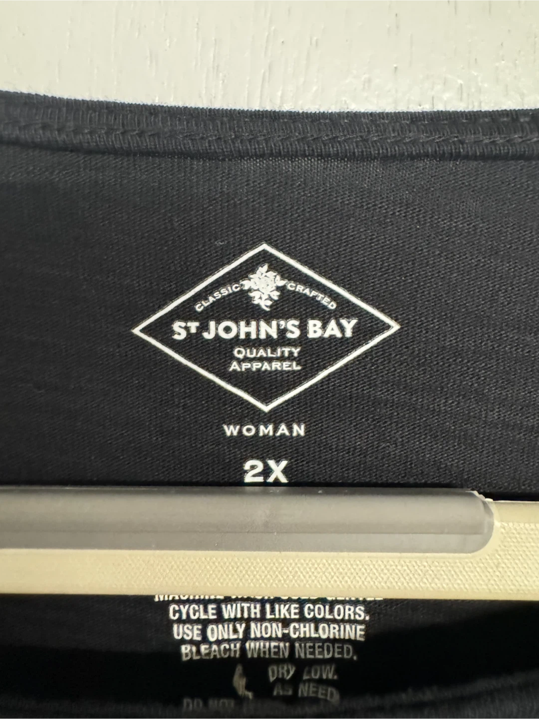 St. John's Bay Rhinestone Embellished Black Top - photo 3