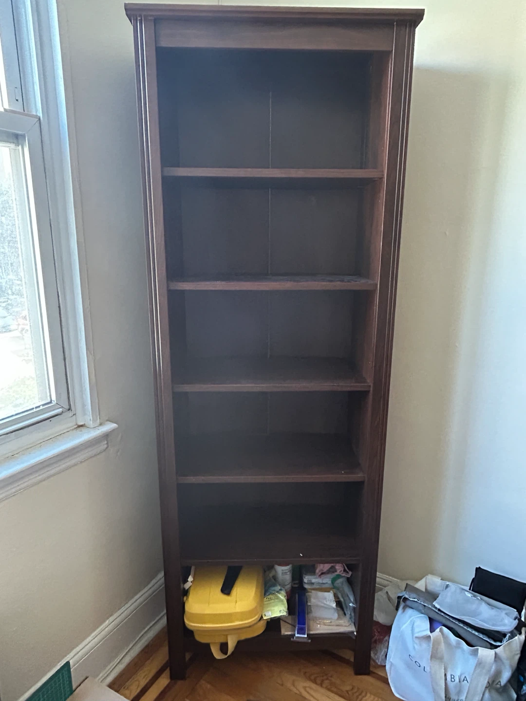 Tall Dark Wood Bookshelf - photo 3