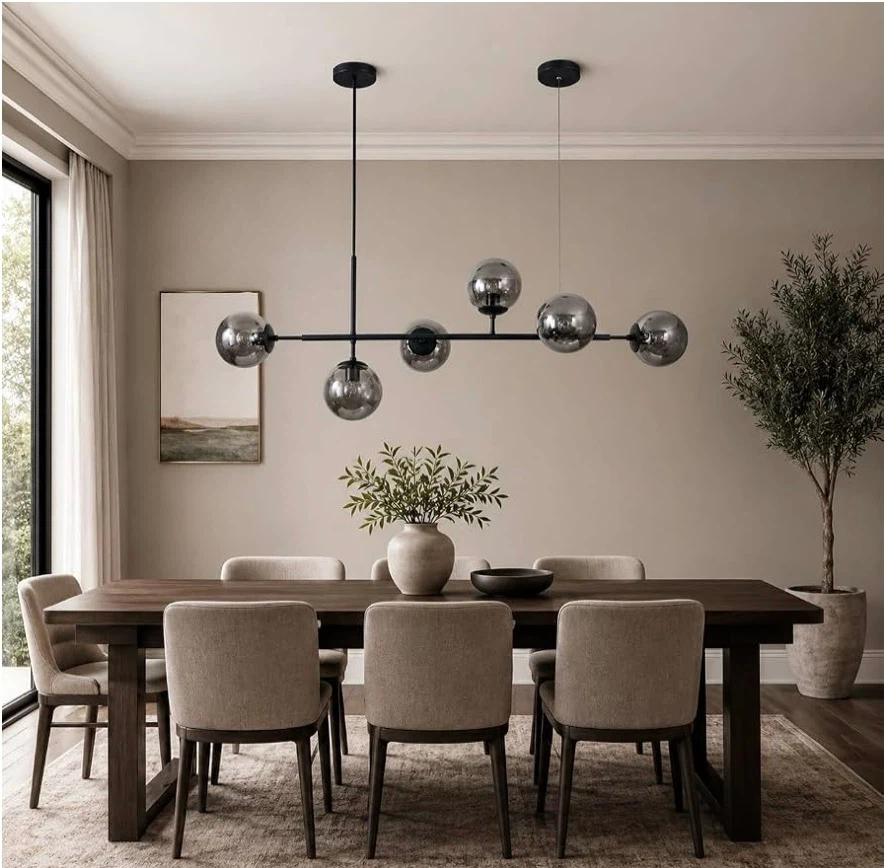 Smoke Glass Globe Sputnik Chandelier - photo 3