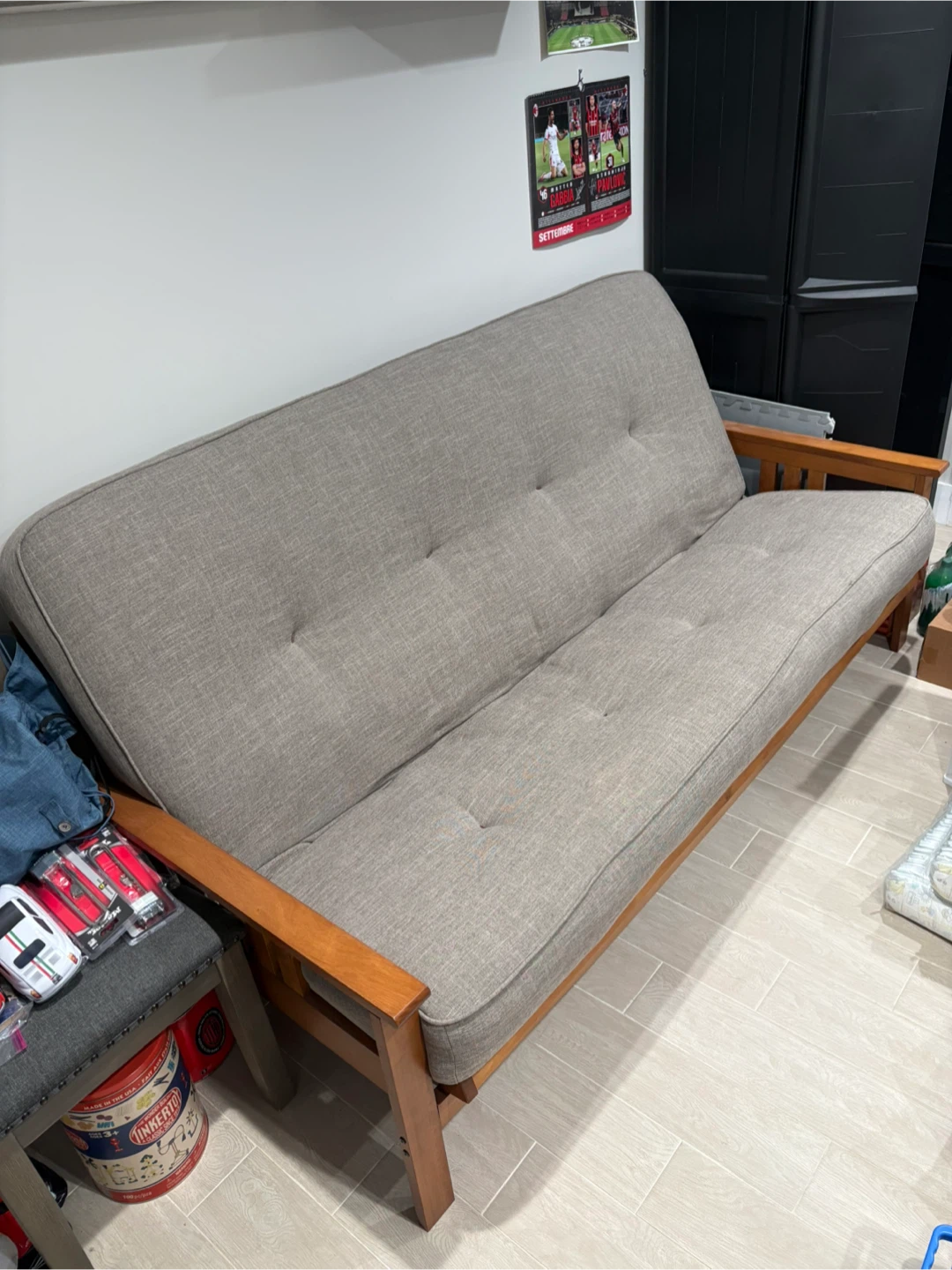 Wood Frame Futon Sofa - photo 4