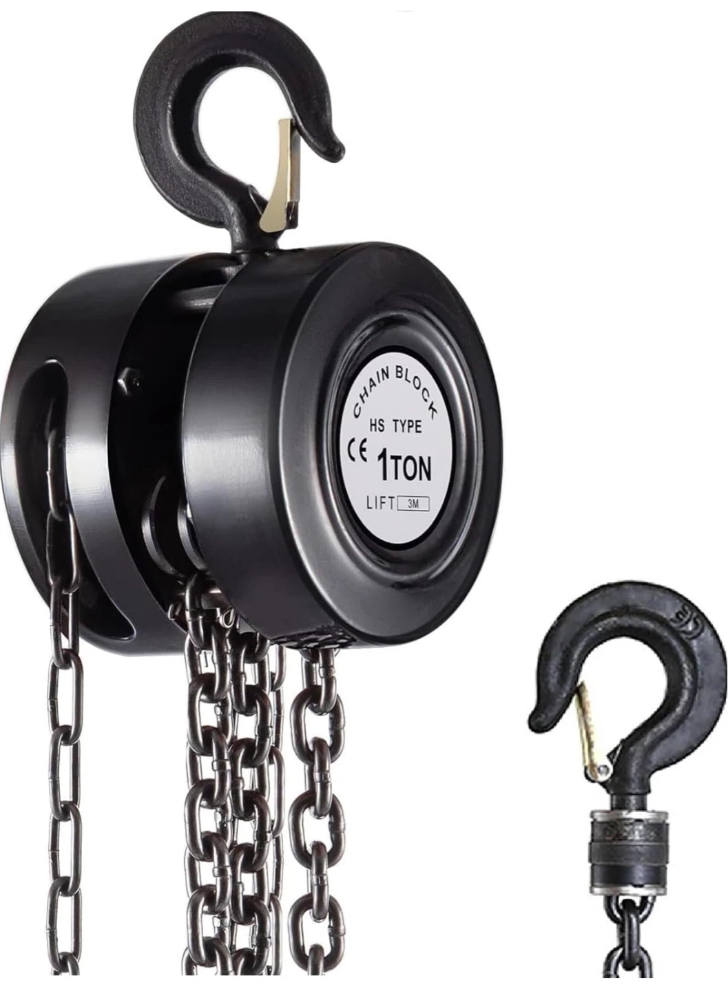 Hand Chain Hoist 1 Ton 2200 Lbs Capacity
