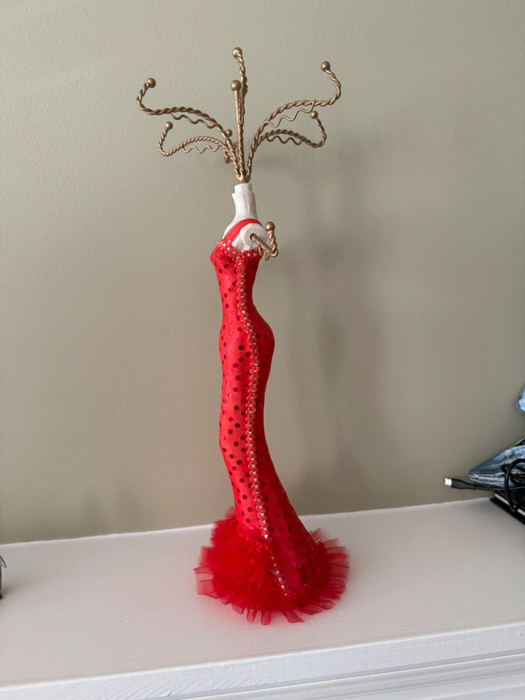 Red Mannequin Jewelry Holder - photo 3