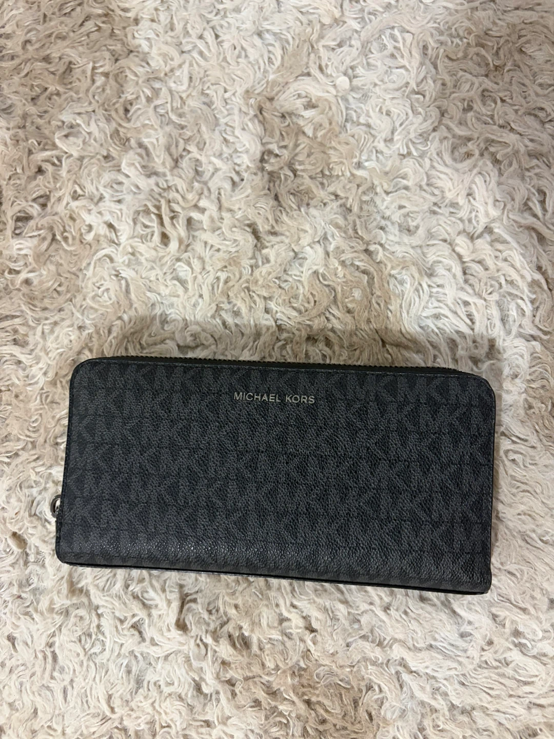 Michael Kors Black Logo Continental Wallet