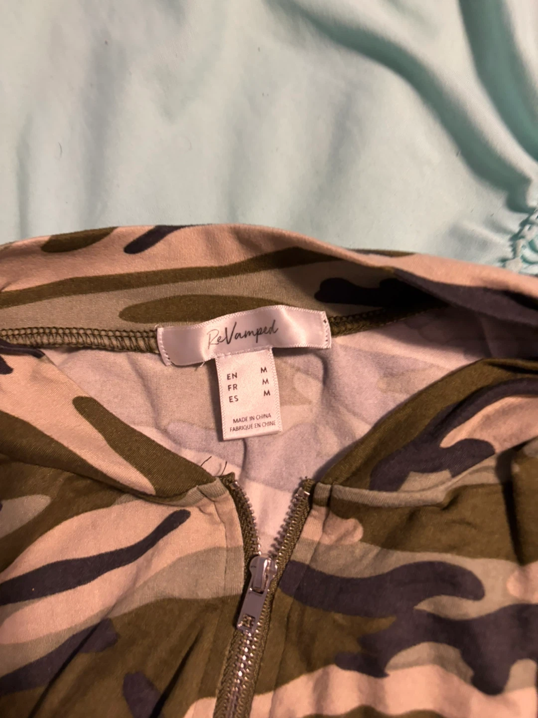 ReVamped Camouflage Zip-Up Top - photo 2