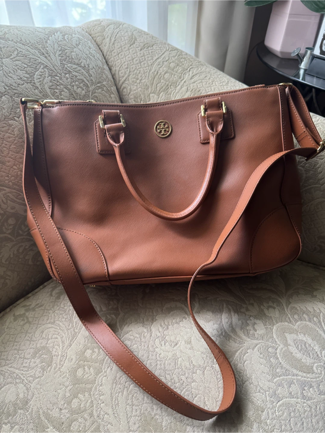 Tory Burch Brown Leather Tote