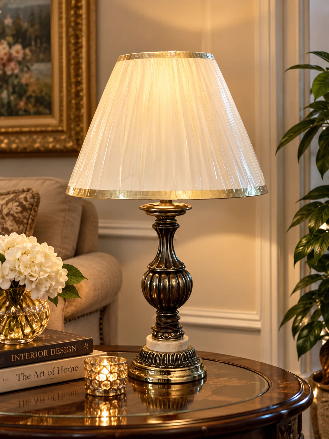 Vintage-Style Brass Table Lamp