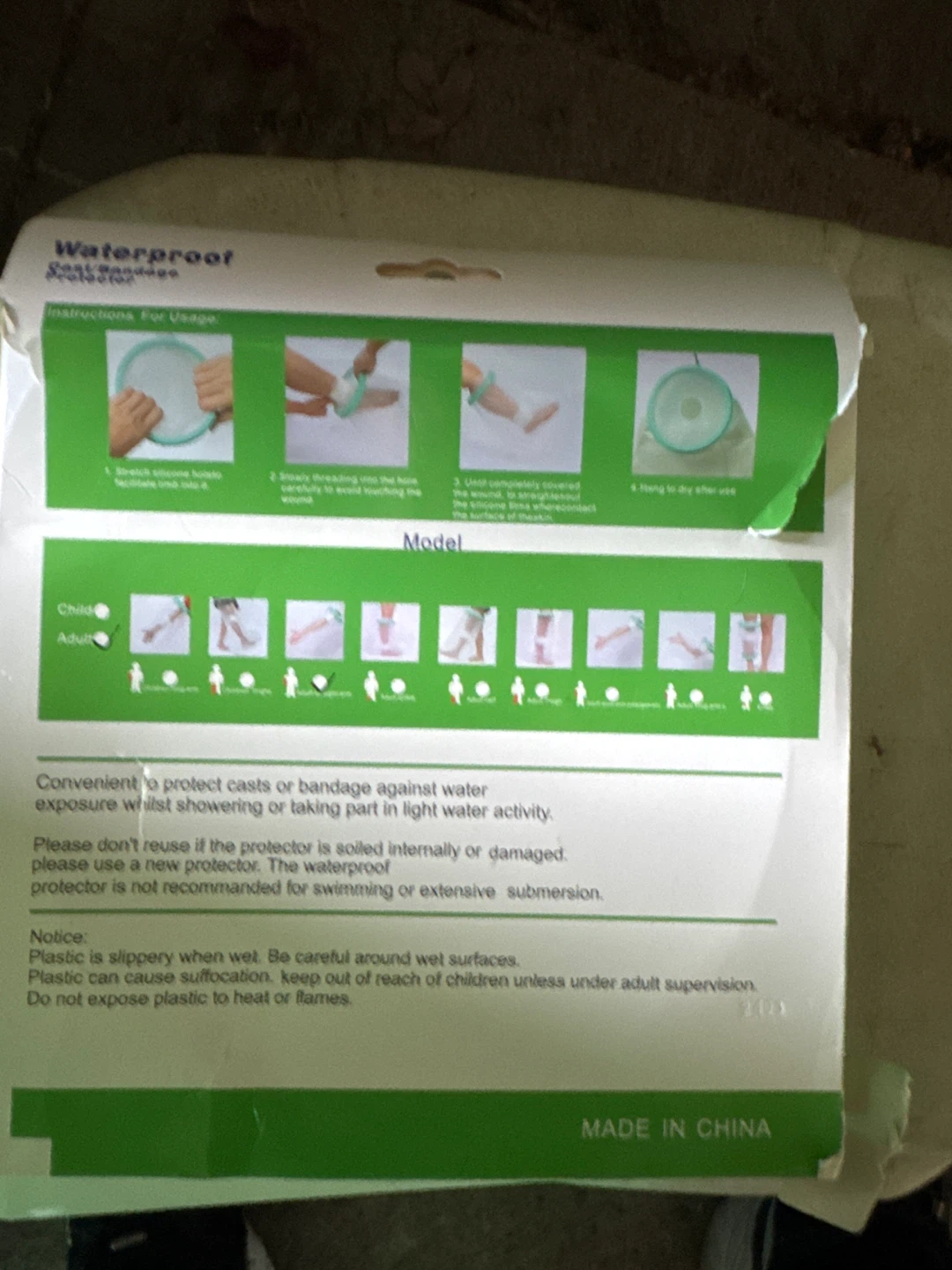 Waterproof Cast and Bandage Protector