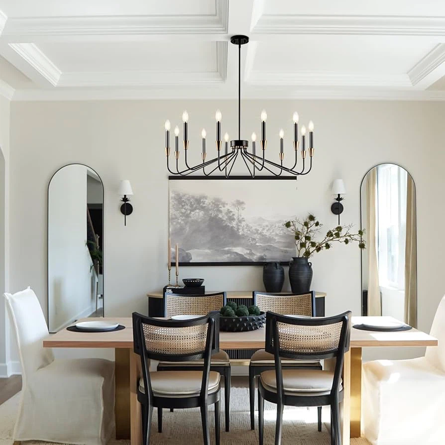 Modern 12-Light Black Chandelier - photo 2