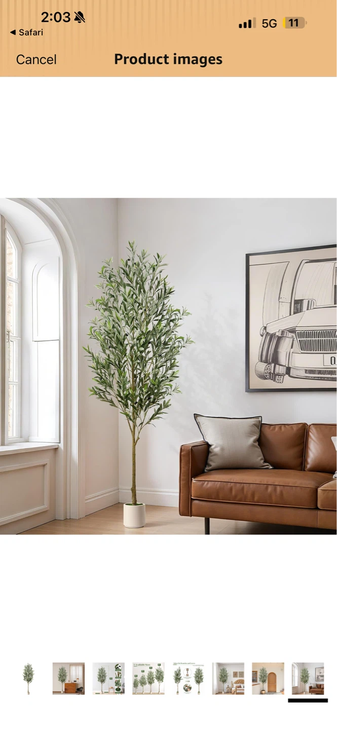 7ft Artificial Olive Tree - photo 5