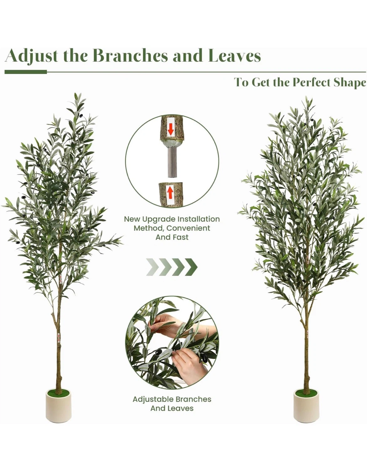 7ft Artificial Olive Tree - photo 4