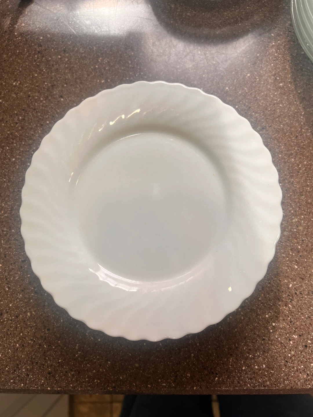 Set of 5 Corelle White Swirl Dinner Plates - photo 3