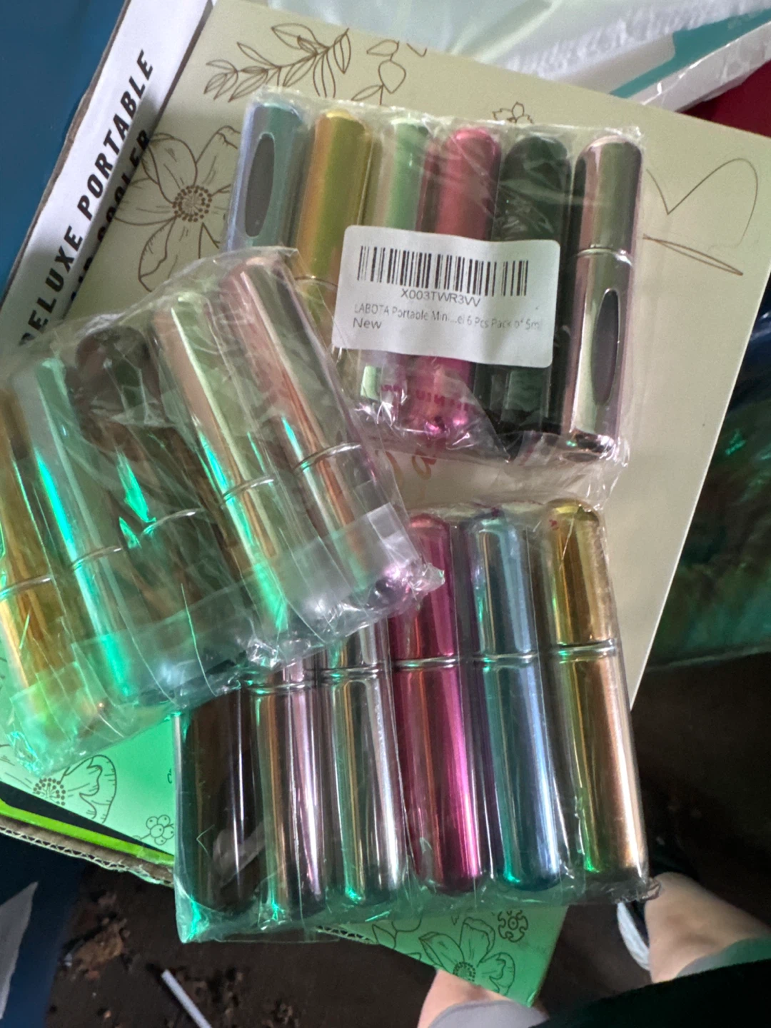 LABOTA Portable Mini Perfume Atomizers 6 Pack