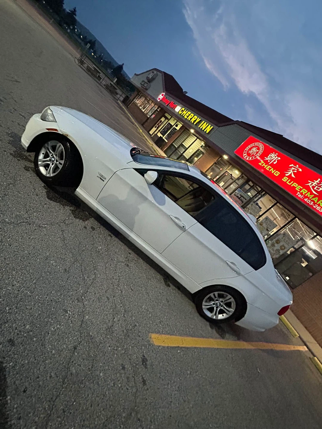 White BMW 328i Sedan