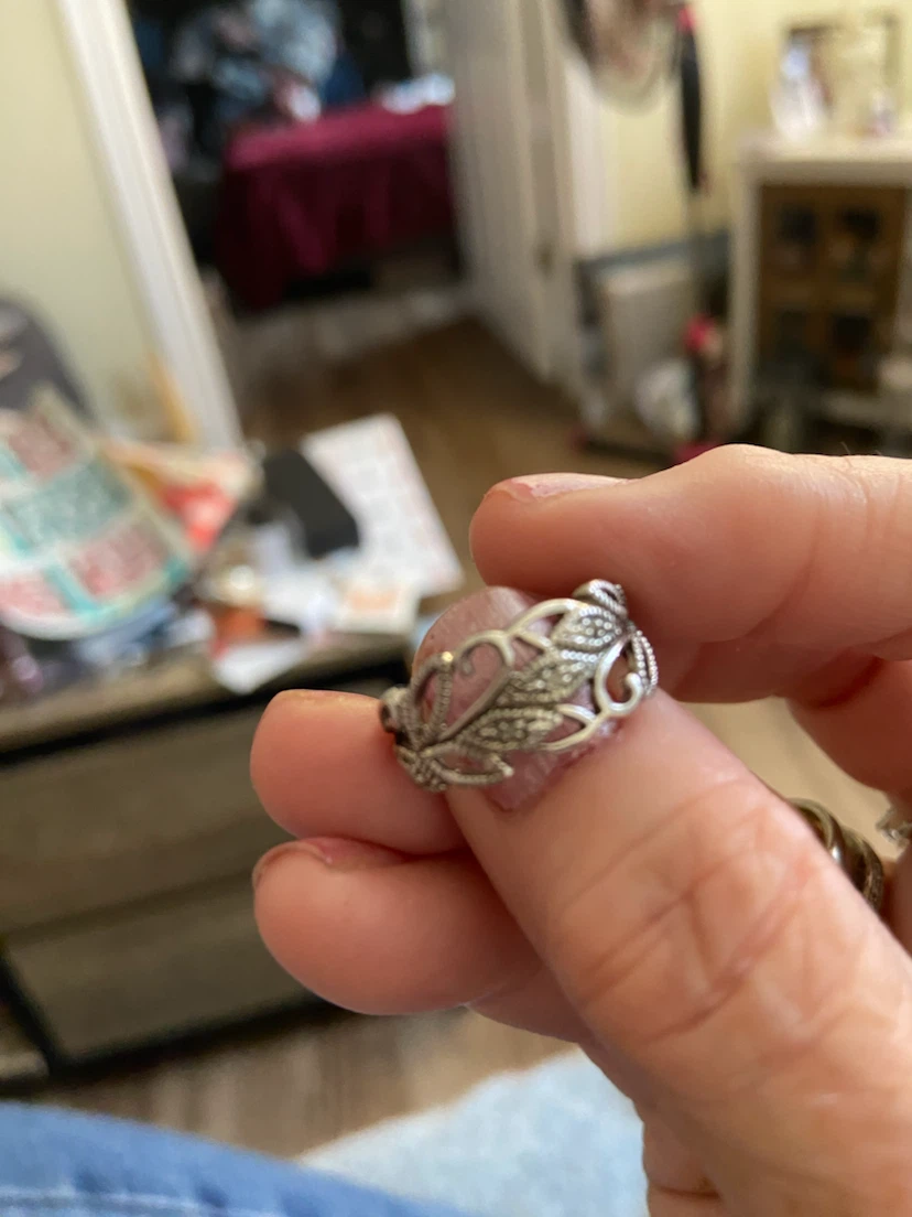 Silver Leaf Design Ring