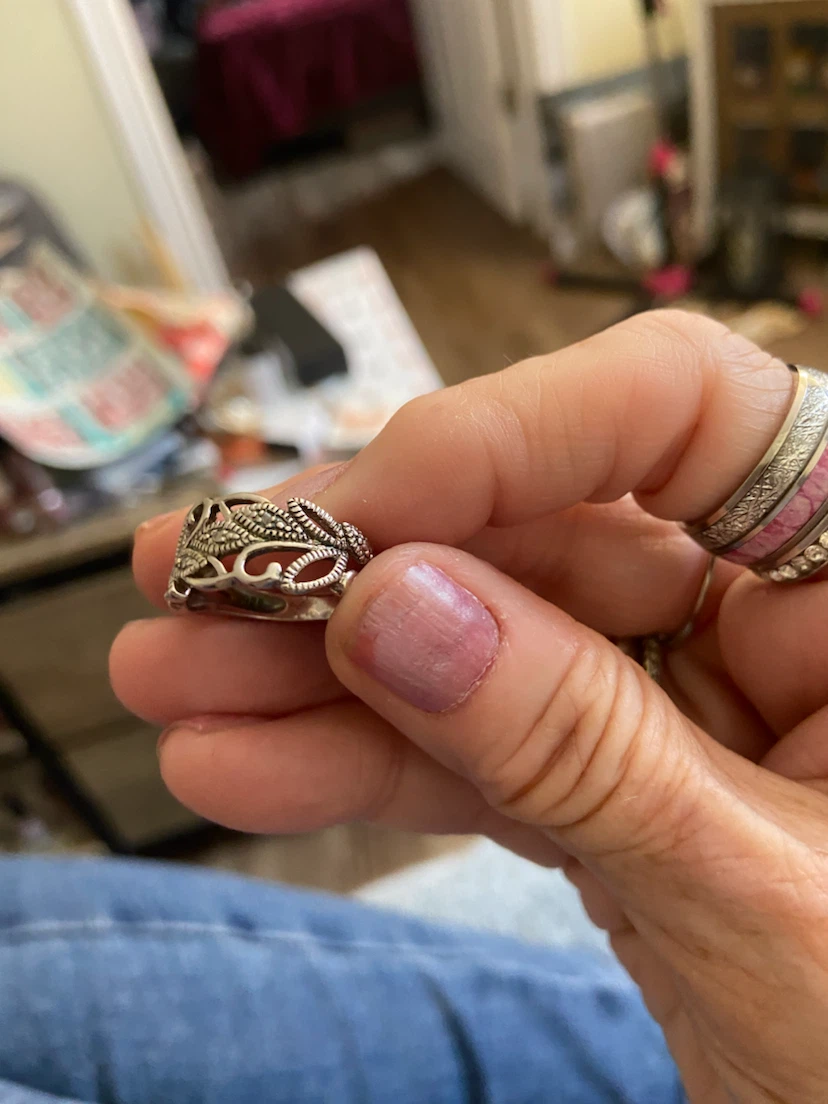 Silver Leaf Design Ring - photo 4