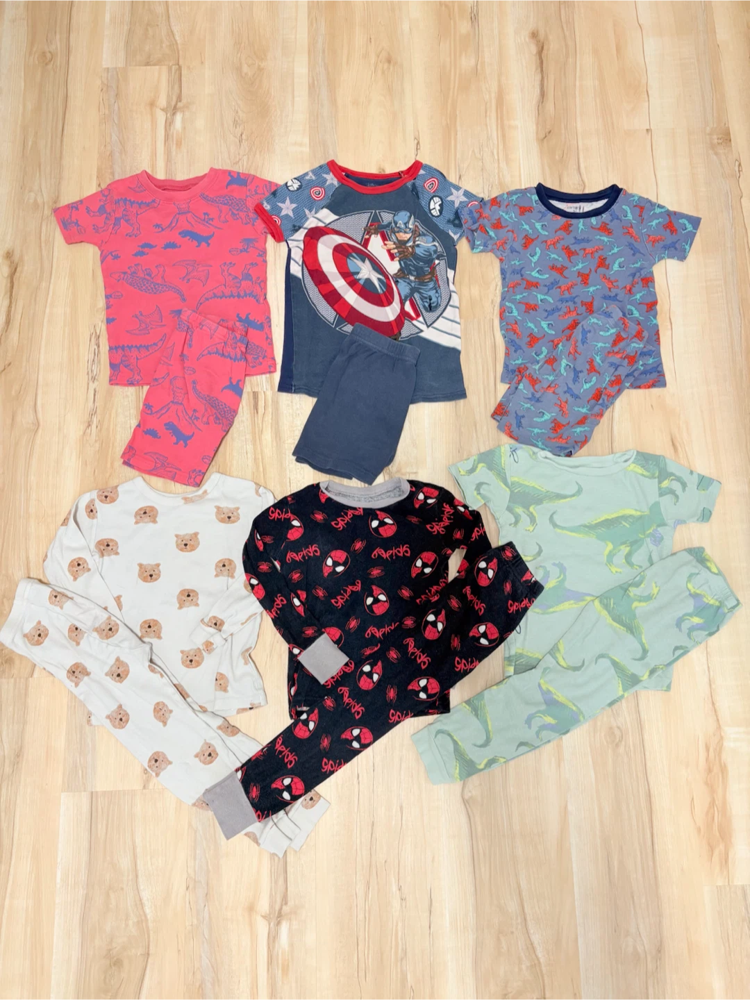 Six Pajama Sets size 4T and 5T