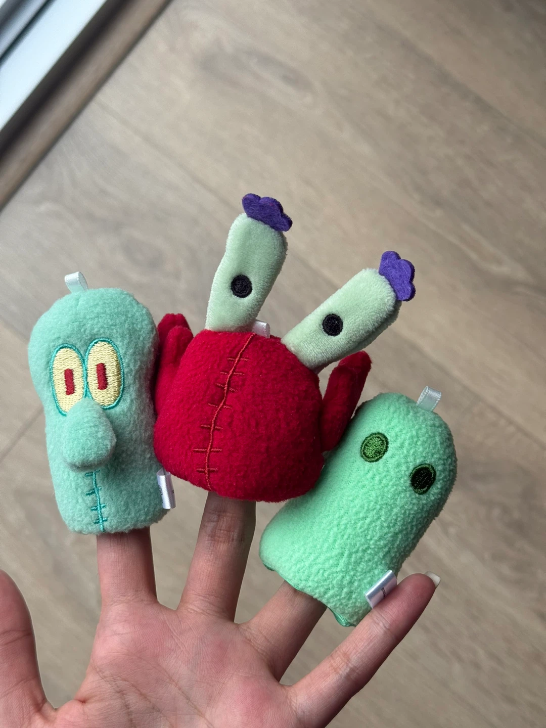 Set of 3 SpongeBob SquarePants Plush Keychains