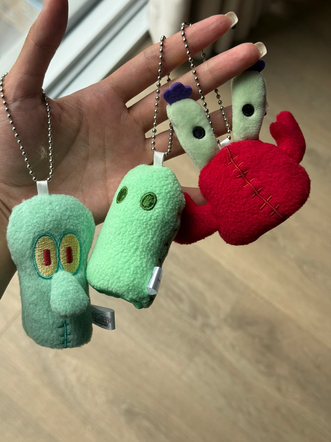 Set of 3 SpongeBob SquarePants Plush Keychains - photo 2