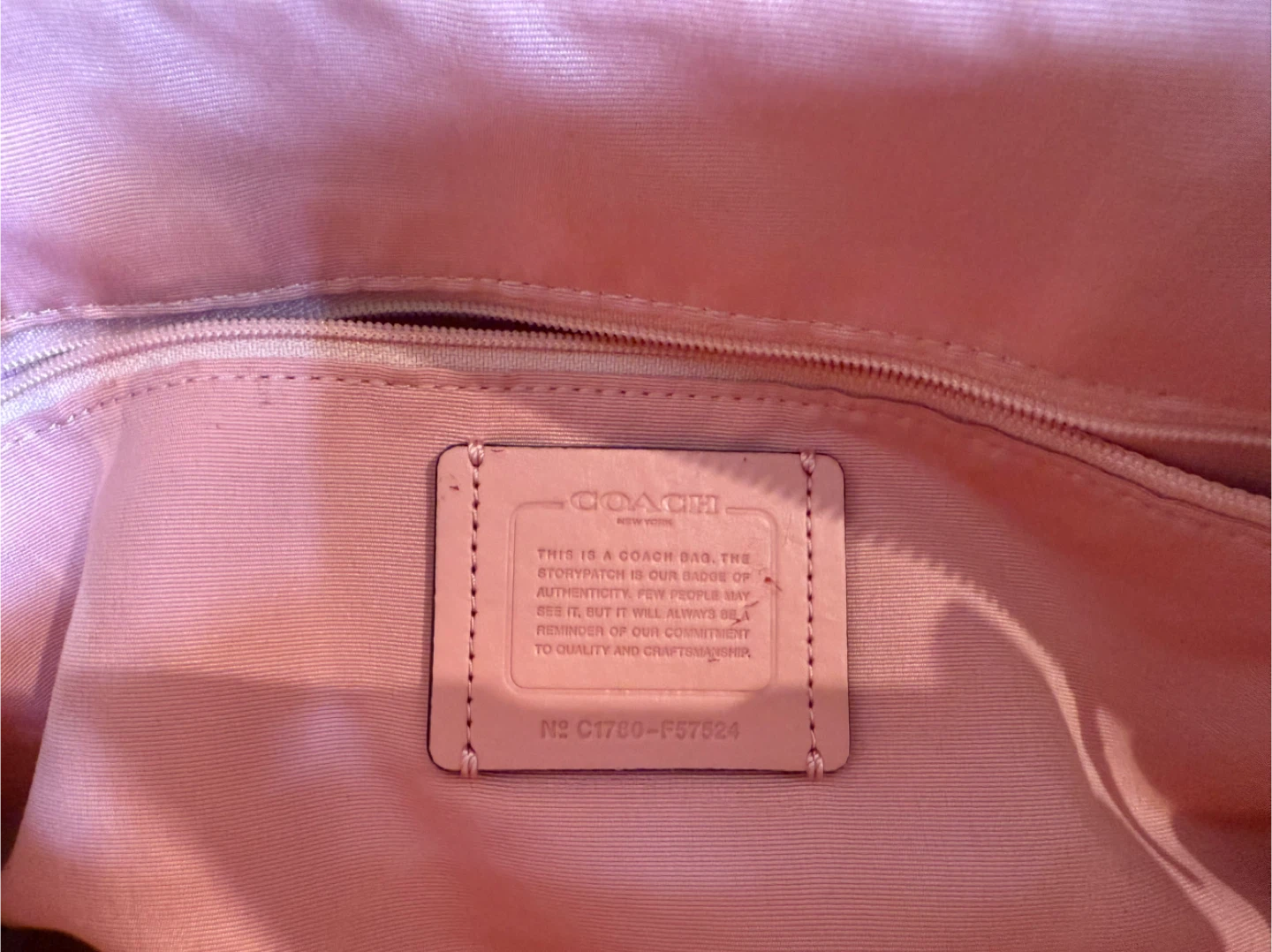 Coach Pink Leather Satchel Bag - photo 2