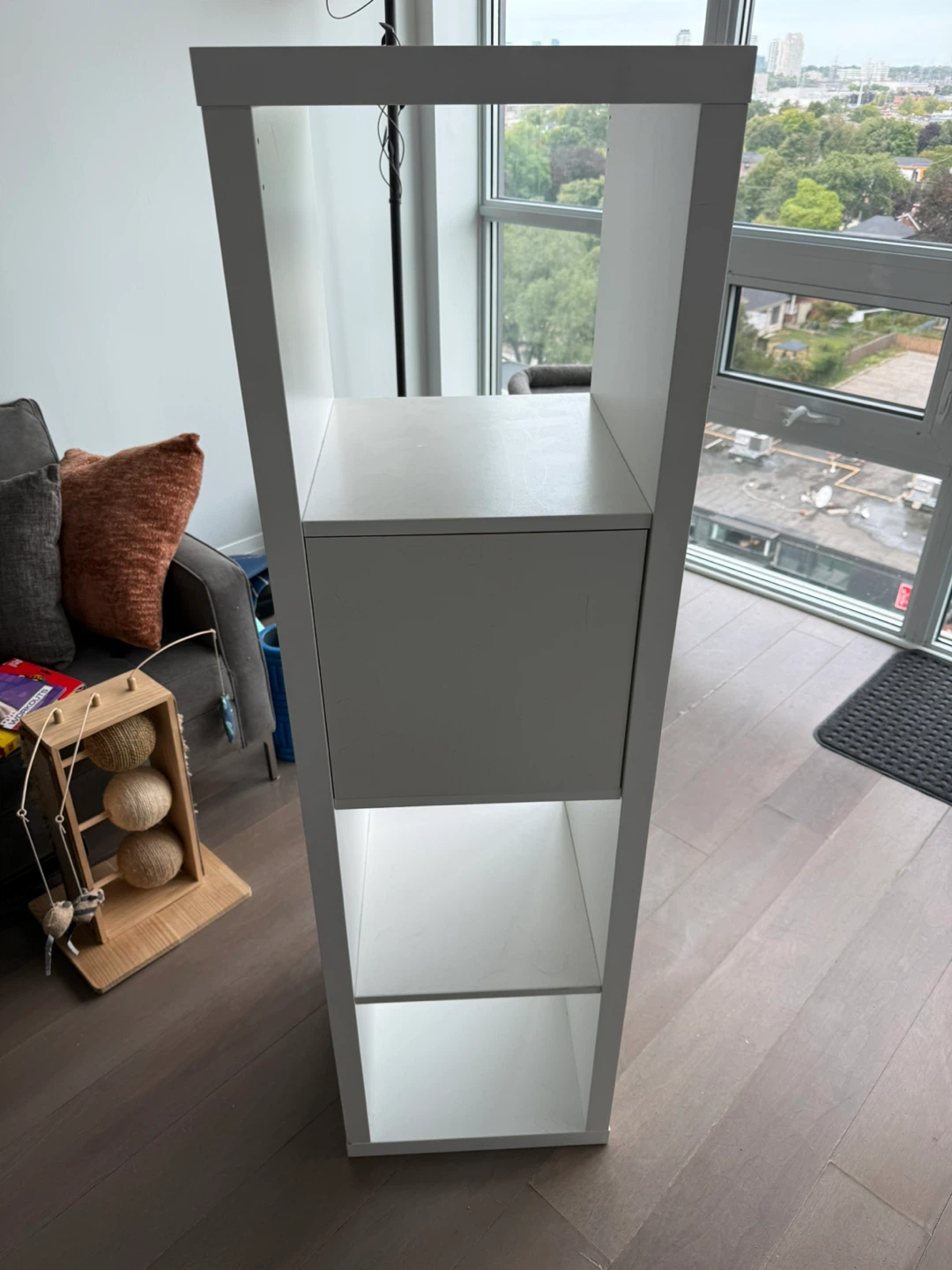 White IKEA Kallax shelving unit with two drawers - photo 5