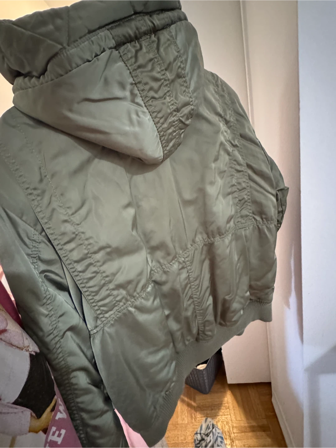 American Eagle Olive Green Bomber Jacket - photo 2